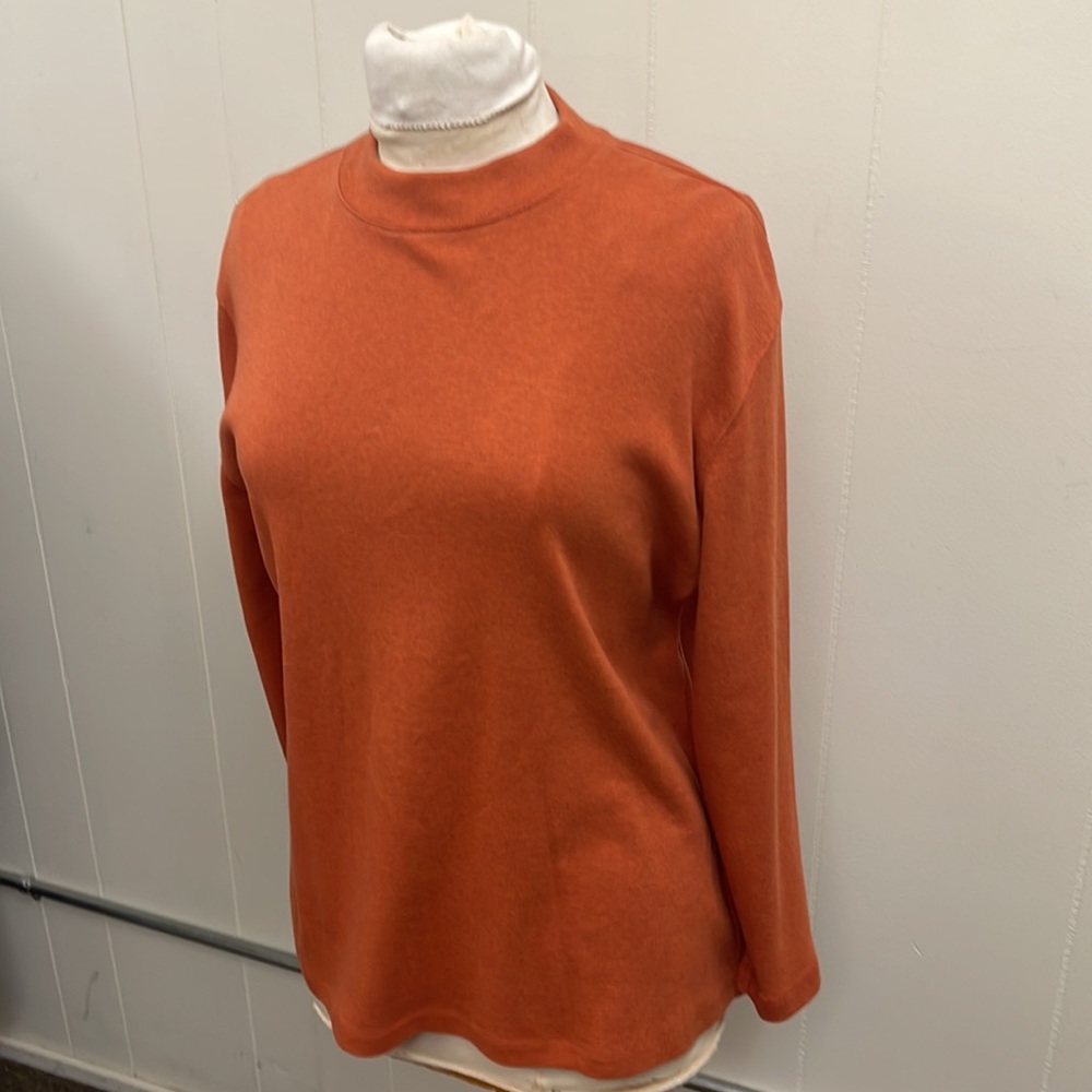 Pendleton Rust Orange Mock Neck Sweater - image 3